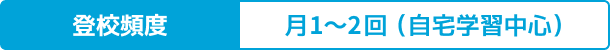 登校頻度 月1～2回（自宅学習中心）